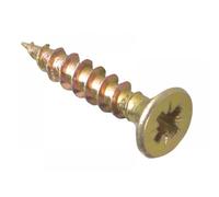 ForgeFix Screws Multi-Purpose Single-Thread 3.0 x 17 mm Zinc Yellow Passivated Box 200