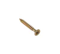 Forgefix MPS440Y Multi-Purpose Pozi Screw - Zinc Yellow Passivated Item in hand is Size: 4.0 x 40mm, Pack of 200