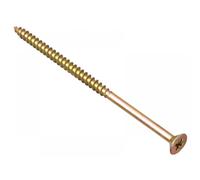F&F ForgeFix Multi-Purpose Single-Thread Screws 6.0 x 100 mm Zinc Yellow Passivated Box 100
