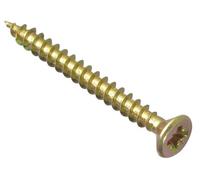 ForgeFix Multi-Purpose Single Thread Screws | 4.0 x 45mm | Zinc Yellow Passivated | Box 200