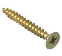 ForgeFix Multi-Purpose Single Thread Screws | 5.0 x 40mm | Zinc Yellow Passivated | Box 200