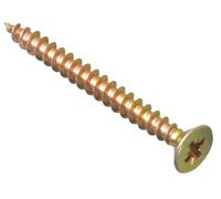 ForgeFix Multi-Purpose Single Thread Screws | 5.0 x 50mm | Zinc Yellow Passivated | Box 200
