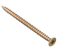 ForgeFix Multi-Purpose Single Thread Screws | 6.0 x 80mm | Zinc Yellow Passivated | Box 100