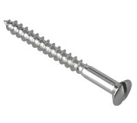 Forgefix Multi-Purpose Screw Sl Raised Head Chrome Plated 4.0 X 40Mm Forgepack 20 in Silver Forgefix Silver