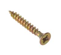 ForgeFix Multi-Purpose Single Thread Screws | 3.5 x 35mm | Zinc Yellow Passivated | Box 200