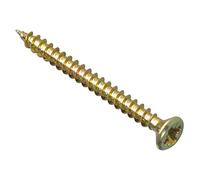 ForgeFix Multi-Purpose Single Thread Screws | 3.5x50mm | Zinc Yellow Passivated | Box 200