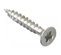ForgeFix Multi-Purpose Single Thread Screws | 4.0 x 25mm | Steel | Box 200 | A2 Stainless Steel Single Thread Screws Countersunk Pozi-Drive Wood Fasteners for Timber Decking Board Sanitaryware