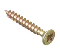 ForgeFix Multi-Purpose Single Thread Screws | 4.0 x 30mm | Zinc Yellow Passivated | Box 200