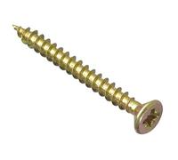 ForgeFix Multi-Purpose Single Thread Screws | 4.0 x 40mm | Zinc Yellow Passivated | Box 200
