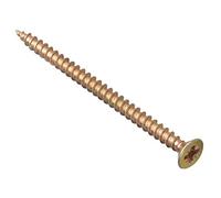 ForgeFix Multi-Purpose Single Thread Screws | 4.0 x 75mm | Zinc Yellow Passivated | Box 100