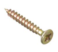 ForgeFix Multi-Purpose Single Thread Screws | 4.5 x 35mm | Zinc Yellow Passivated | Box 200