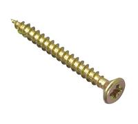 ForgeFix Multi-Purpose Single Thread Screws | 4.5 x 40mm | Zinc Yellow Passivated | Box 200