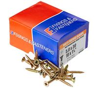 ForgeFix Multi-Purpose Single Thread Screws | 5.0 x 30mm | Zinc Yellow Passivated | Box 200