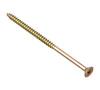 ForgeFix Multi-Purpose Single Thread Screws | 6.0 x 150mm | Zinc | Box 100 | Zinc Yellow Passivated Single-Thread Screws Countersunk Pozidrive Wood Fasteners for Timber Board MDF Plastic