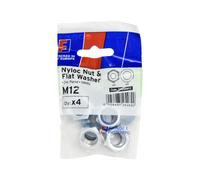 Forgefix Nyloc Nut & Washer M12 Forgepack 4 FPKNNW12