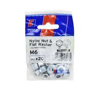Forgefix Nyloc Nut & Washer M6 Forgepack 20 FPKNNW6