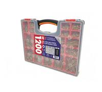 Forgefix Organiser Pro Multi-Purpose Wood Screw Kit, 1200 Piece Multi Colour (One Size)