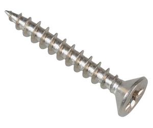 Forgefix Pozi3525Ss Multi-Purpose Pozi Compatible Screw Csk St S/steel 3.5 X 25mm Box 200 Forpozi3525S