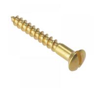 Solid Brass Countersunk Screw Slotted Raised Head Wood Screws - Various Sizes
