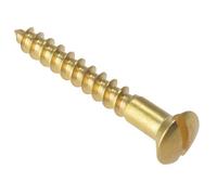Forgefix Rah1128Br Wood Screw Slotted Raised Head St Solid Brass 1.1/2In X 8 Box 200 Forrah1128Br