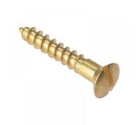 Solid Brass Countersunk Screw Slotted Raised Head Wood Screws - Various Sizes