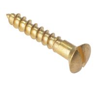 Solid Brass Countersunk Screw Slotted Raised Head Wood Screws - Various Sizes
