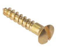 Forgefix Rah346Br Wood Screw Slotted Raised Head St Solid Brass 3/4In X 6 Box 200 Forrah346Br