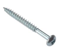 Forgefix Rh110Zp General Purpose Pozi Compatible Screw Round Head Tt Zp 1In X 10 Box 200 Forrh110Zp
