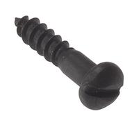 Forgefix RH346BJ Slotted Round Head Wood Screw - Black Japanned