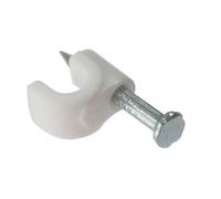 Forgefix Round Cable Clips White (5-6mm)