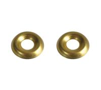 ForgeFix Screw Cup Washers | No. 6's | Solid Brass, Polished | Bag 200 (Pack of 2)