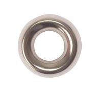 ForgeFix Screw Cup Washers | No. 8's | Solid Brass, Nickel Plated | Bag 200