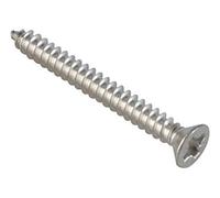 Forgefix Self-Tapping Screw Pozi Compatible CSK A2 SS 1.1/2in x 8 ForgePack 12, Ideal for use in many DIY, ironmongery, engineering, electrical and plumbing applications.