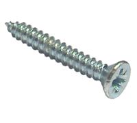 Forgefix Self-Tapping Screw Pozi Csk Zp 1/2In X 4 Box 200 in Silver Forgefix Silver