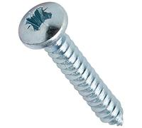 ForgeFix Self Tapping Screws Pan Head | 1" x 8 | Zinc Plated | Box 200