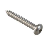 Forgefix Self-Tapping Screws, Pozi, Pan Head, A2 Stainless Steel Multi Colour (1.1/4In X 10 Forgepack 12)