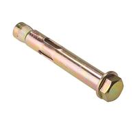 F&F Sleeve Anchors ForgeFix Hex Bolt M10 x 97mm Zinc Yellow Passivated Bag 10