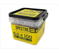 Forgefix SPE5100YT Spectre™ Pz Compatible Wood Screw Csk Zyp 5.0 X 100Mm Tub 300