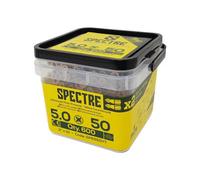 Forgefix Spe550Yt Spectre Pozi Compatible Wood Screw Csk Zyp 5.0 X 50mm Tub 600