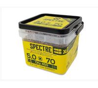 Forgefix SPE570YT Spectre™ Pz Compatible Wood Screw Csk Zyp 5.0 X 70Mm Tub 450