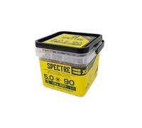 ForgeFix SPE590YT Spectre PZ Compatible Wood Screw CSK ZYP 5.0 x 90mm Tub 350