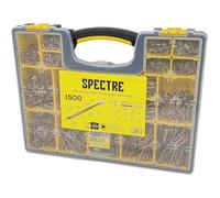 Forgefix Spectre Advanced Multi-Purpose Screw Kit - 1500 Piece Assortment | High-Performance Screws for Wood, Plastic & Metal | Countersunk, Self-Cutting, Pozi Drive