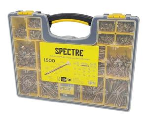 Forgefix Spectre Advanced Multi-Purpose Screw Kit - 1500 Piece Assortment | High-Performance Screws for Wood, Plastic & Metal | Countersunk, Self-Cutting, Pozi Drive