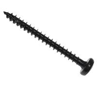 Forgefix Spectre™ PZ Compatible Wood Screw Pan Black 5 x 50 mm Box 200, feature a pan, pozidrive compatible, recessed head. Fully threaded with a sawtooth thread
