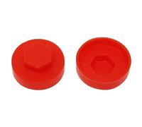 Forgefix Techfast 19mm Poppy Red Cover - Pack Of 100 For Screws