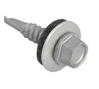 Forgefix Techfast Hex Head Roofing Screw Self-Drill Light Section 5.5 X 25Mm Pack 100 in Silver Forgefix Silver