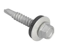 Forgefix Techfast Hex Head Roofing Screw Self-Drill Light Section 5.5 X 32Mm Pack 100 in Silver Forgefix Silver