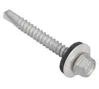Forgefix Techfast Hex Head Roofing Screw Self-Drill Light Section 5.5 X 45Mm Pack 100 in Silver Forgefix Silver