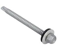 Forgefix Techfast Hex Head Roofing Screw Self-Drill Light Section 5.5 X 70Mm Pack 50 in Silver Forgefix Silver