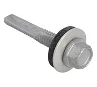 Forgefix Techfast Hex Roofing Screw Self-Drill Heavy Section 5.5 X 32Mm Pack 100 in Silver Forgefix Silver